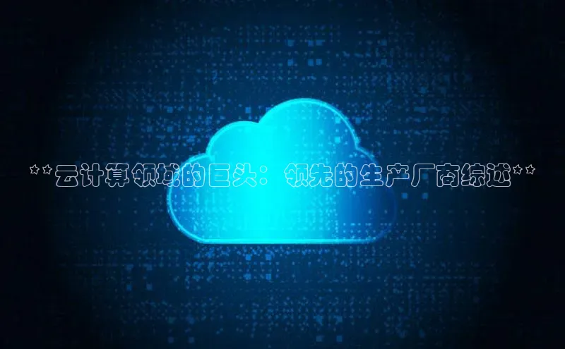 杏鑫平台代理视觉中国**云计算领域的巨头：领先的生产厂商综述**